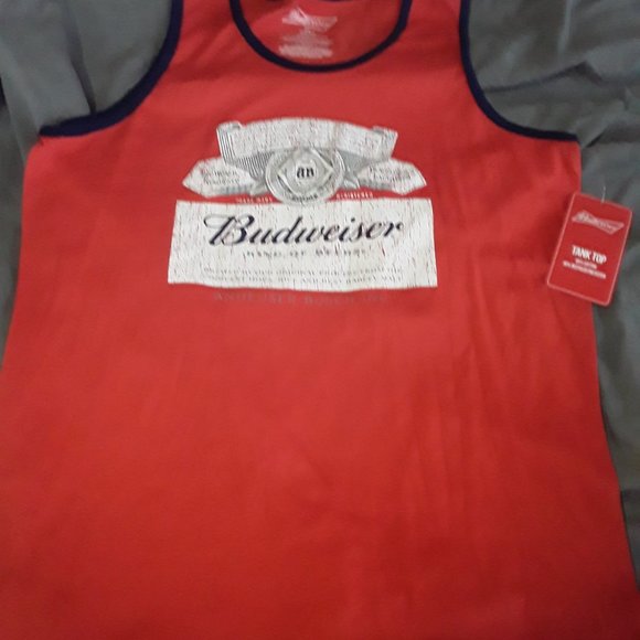 Official Budweiser Tank Top Vintage distressed look  Mens size M New w Tags - Picture 2 of 4